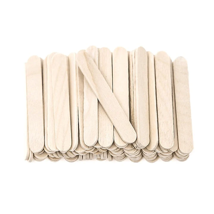 Mini Wooden Sticks, 6.5 x 1 cm, 100 pcs
