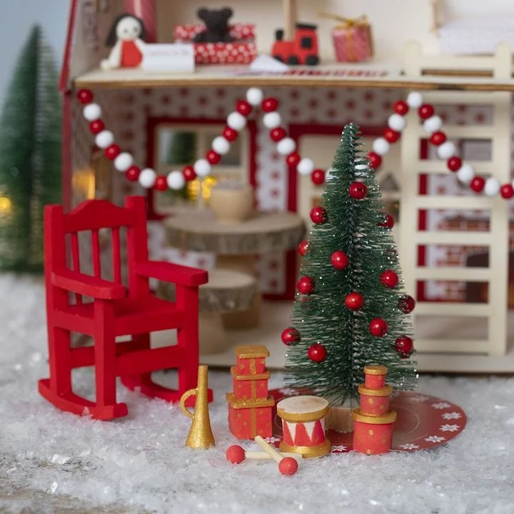 Mini Wooden Decorations - Christmas Set of 9