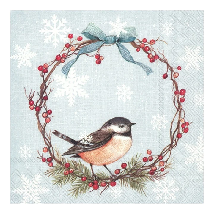 Chickadee Eco Decoupage Napkin - 1 pc
