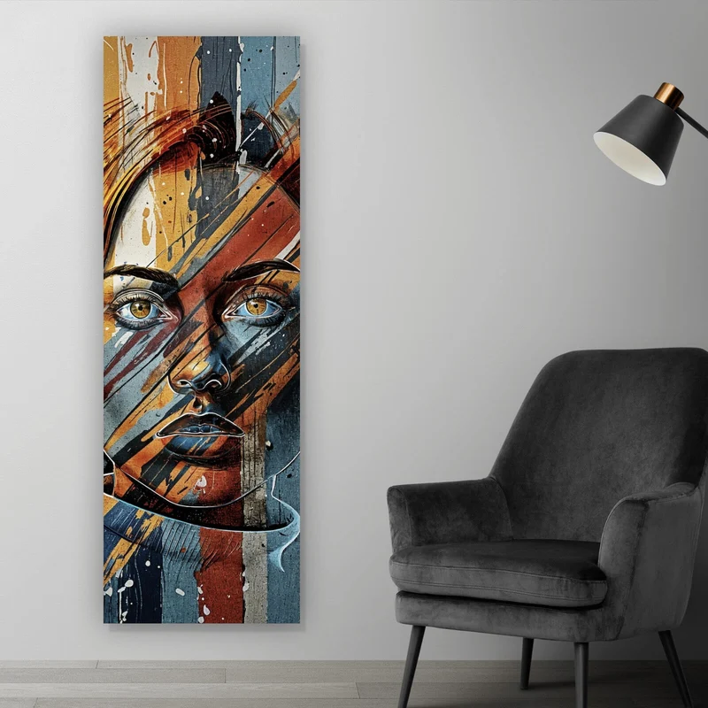 Leinwandbild Frauenporträt Modern Art Panorama Hoch