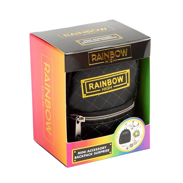RAINBOW HIGH Mini Backpack with Accessories, Black