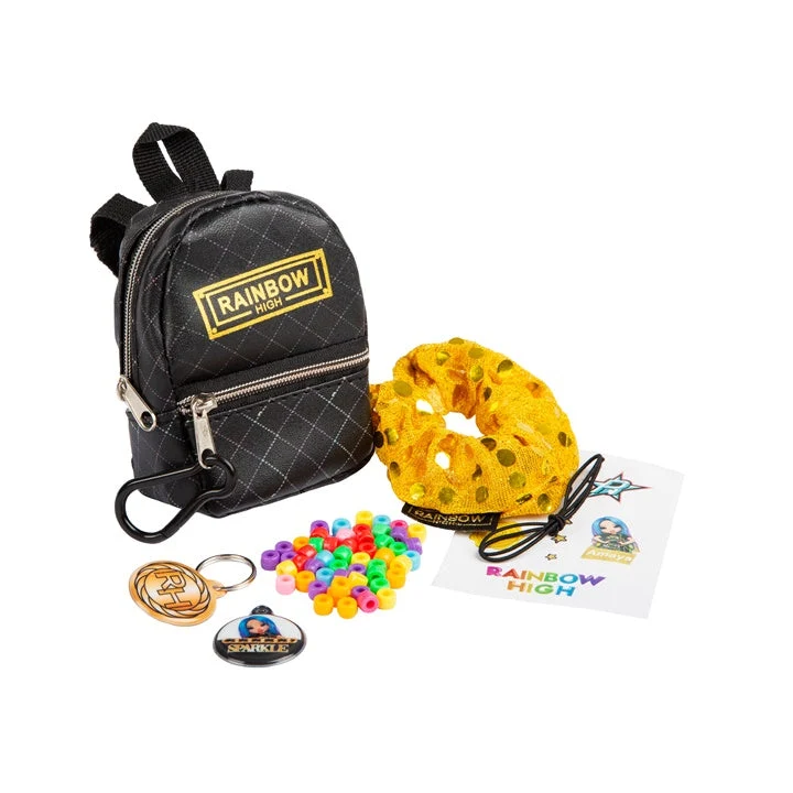 RAINBOW HIGH Mini Backpack with Accessories, Black