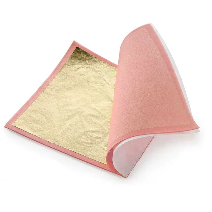 Metallic Genuine Gold Leaf, 8x8 cm / 25 Sheets