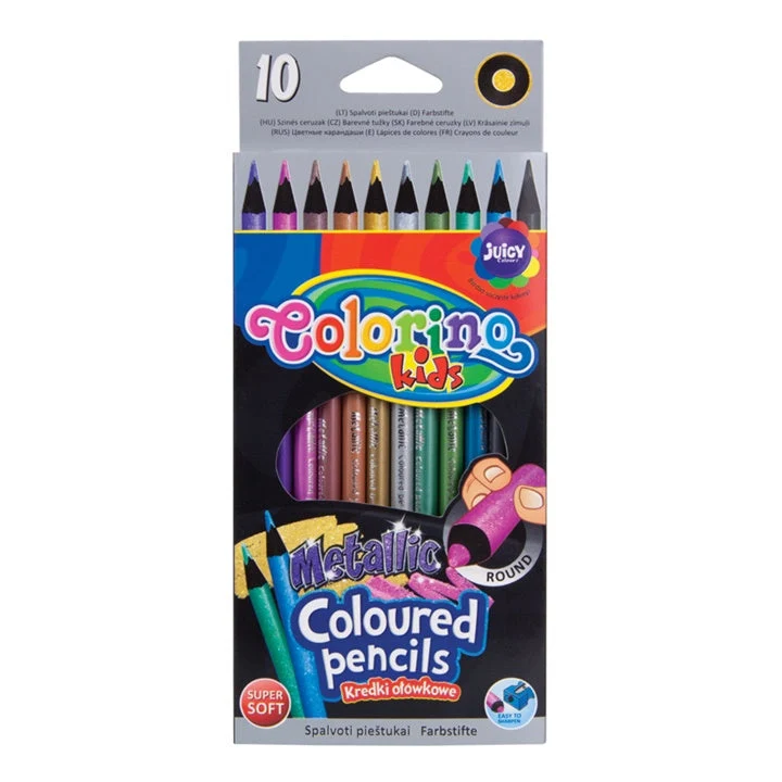Colorino Metallic Colored Pencils, Set of 10