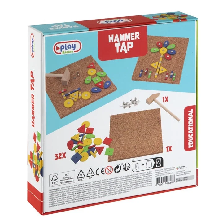 Hammer Tap 74-Piece Educational Hammering Game with Hammer