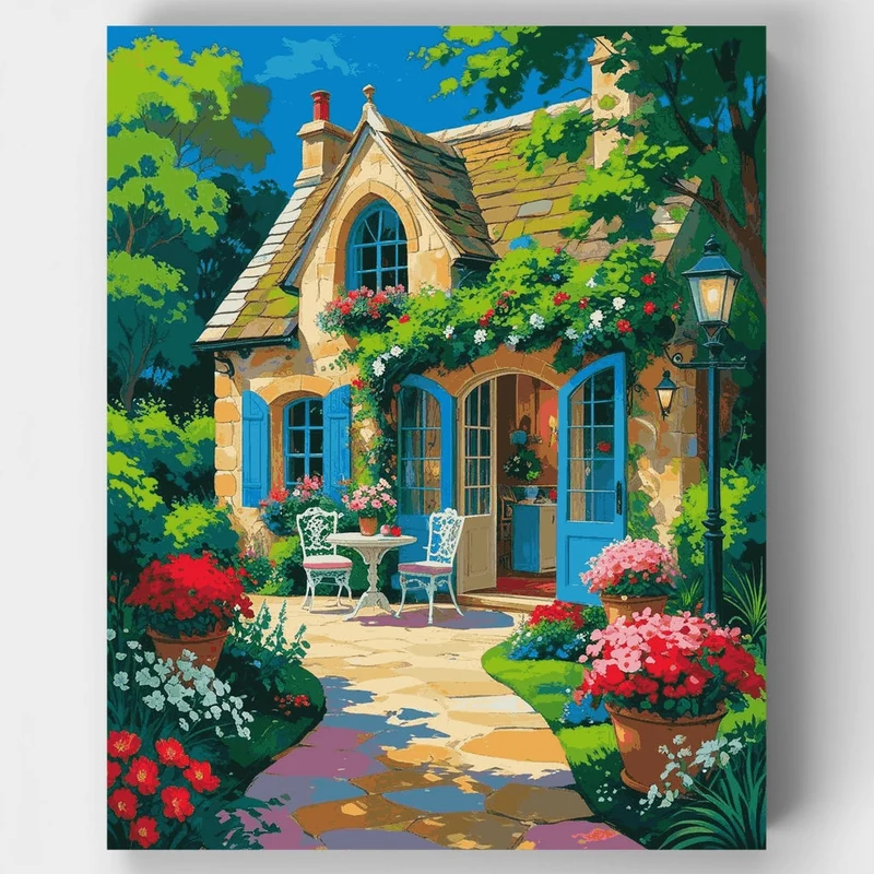 Charming Cottage Garden - Paint by Numbers Kit