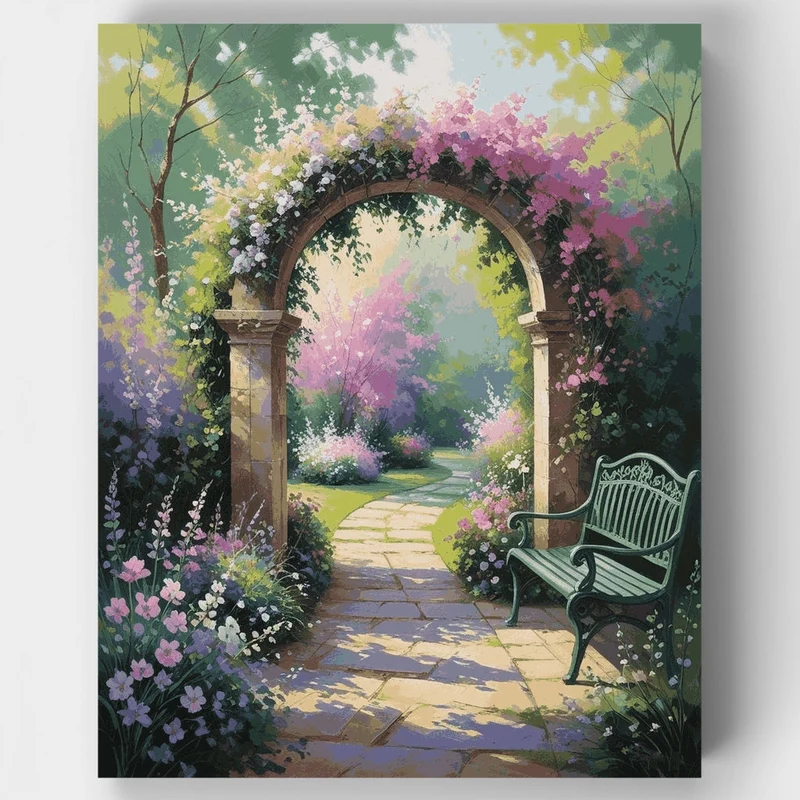 Garden Archway Paradise - Paint by Numbers Kit