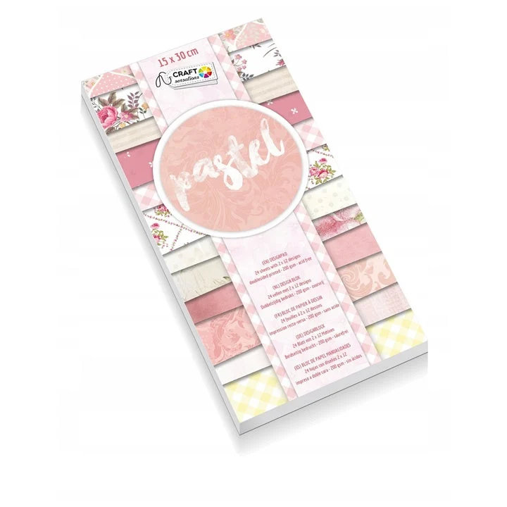 Craft Sensations Scrapbooking Paper, 15x30 cm, 24 Sheets