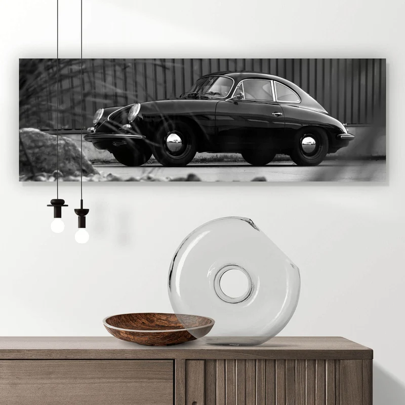 Acrylglasbild Klassischer Sportwagen mit zeitloser Eleganz Panorama