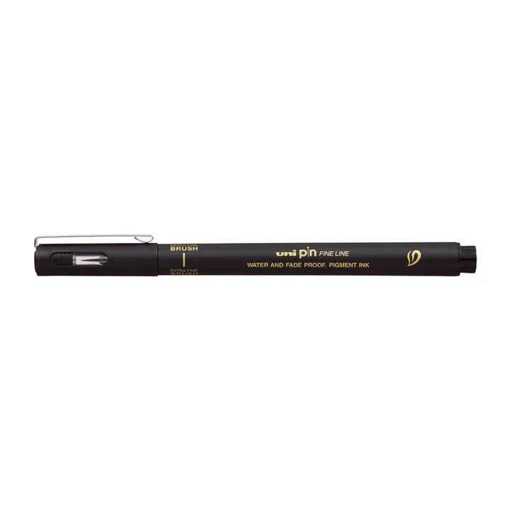 UNI PIN Black Brush-Tip Marker