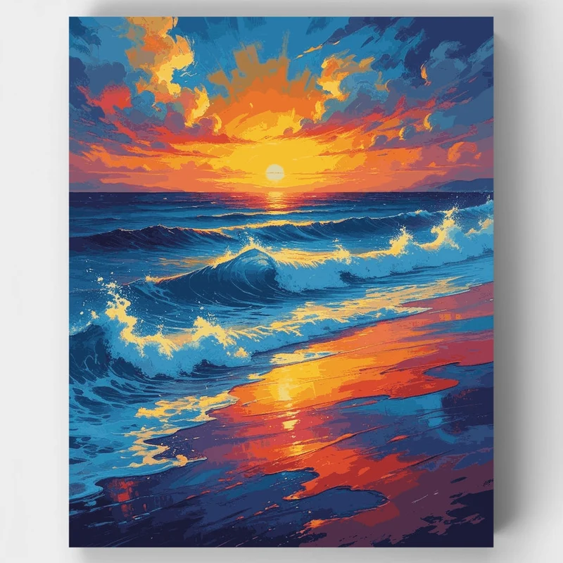 Ocean Sunset Paradise - Paint by Numbers Kit