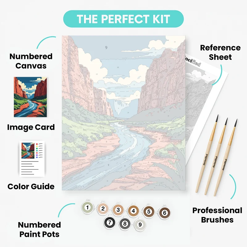 Desert Canyon River Adventure - Paint by Numbers Kit