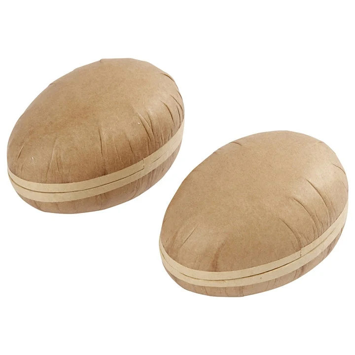 Two-Piece Paper Mache Cardboard Egg, Set of 2