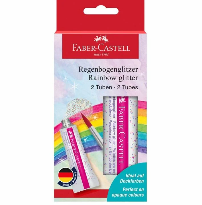 Rainbow Glitter for Watercolors in Tubes, 2 x 12 ml