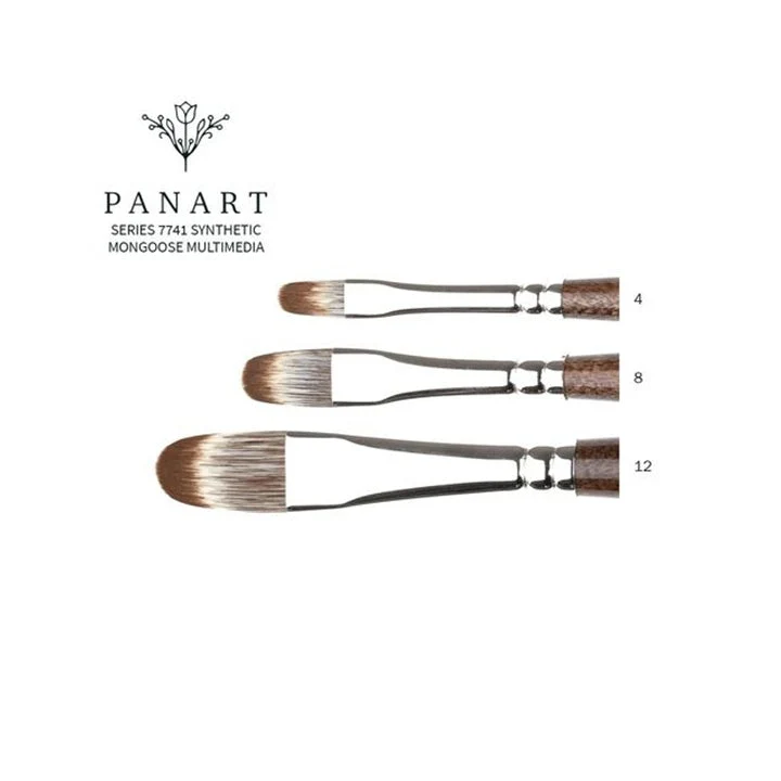 PanArt 7741 Filbert Brush, Synthetic Mongoose Bristles