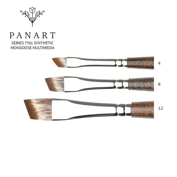 PanArt 7761 Angled Brush – Synthetic Mongoose Bristles