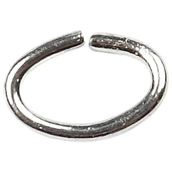 Oval Jump Rings, 0.7 mm, 50 pcs