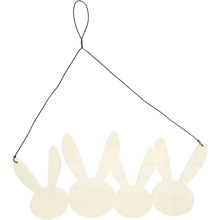 Wooden Bunny Cutout for Decorating