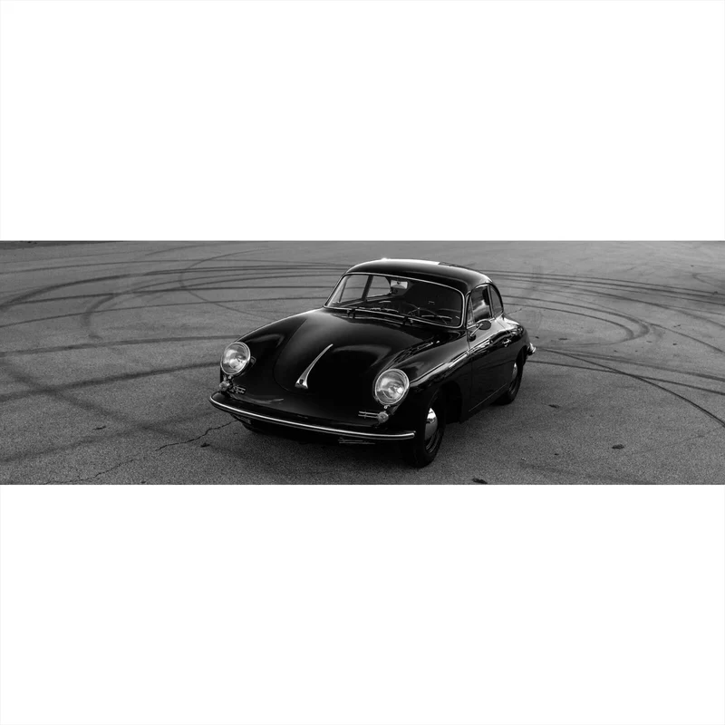 Acrylglasbild Sportwagen auf Rennstrecke Panorama