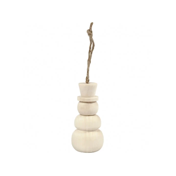 Wooden Snowman - Christmas Ornament
