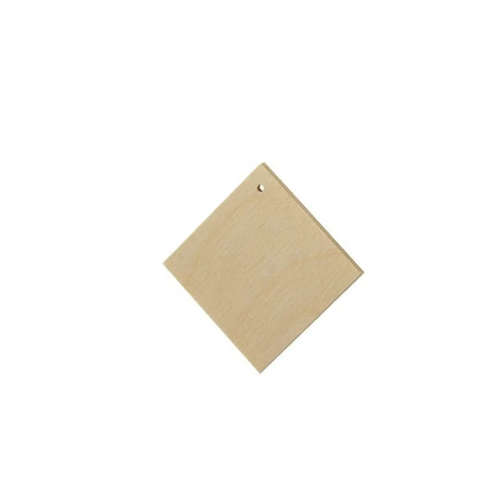 Wooden Blank for Jewelry Making, Square, 3 cm