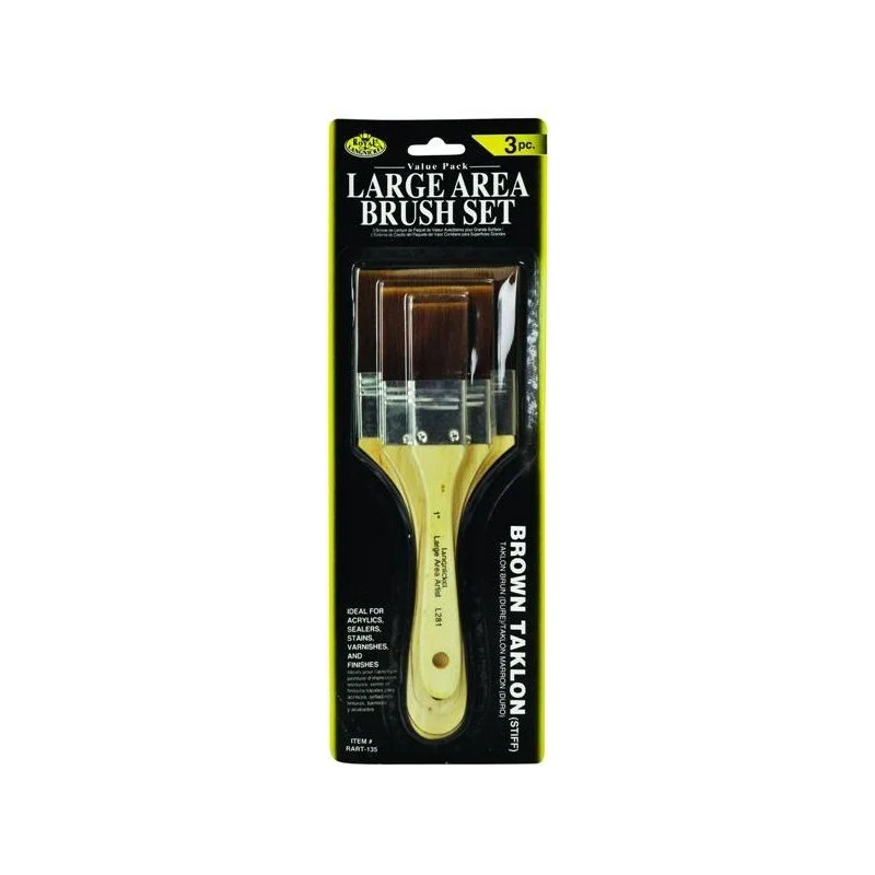 Brushes for Base and Gesso Priming, Set of 3
