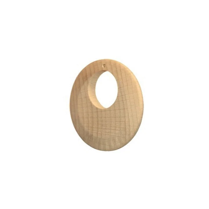 Wooden Jewelry-Making Blank, 6 cm Circle Pendant