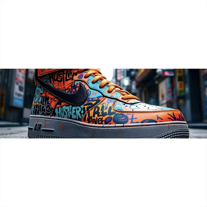 Leinwandbild Sneaker Streetart Panorama