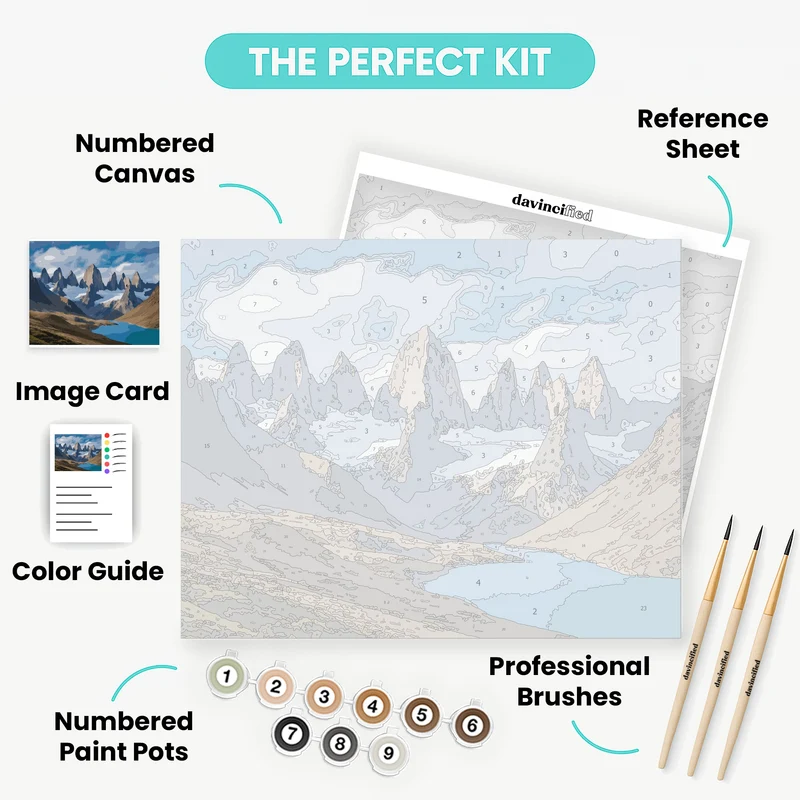 Patagonian Granite Peaks - Paint by Numbers Kit