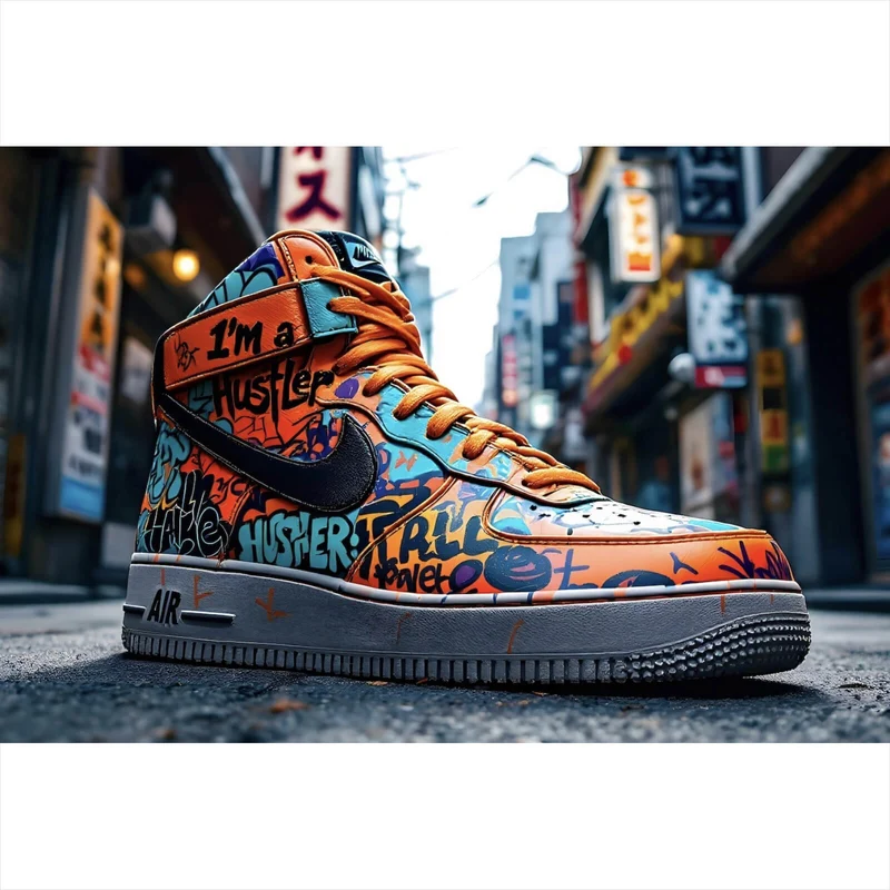 Poster Sneaker Streetart Querformat
