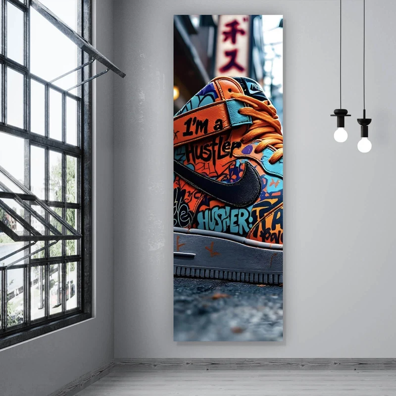 Poster Sneaker Streetart Panorama Hoch