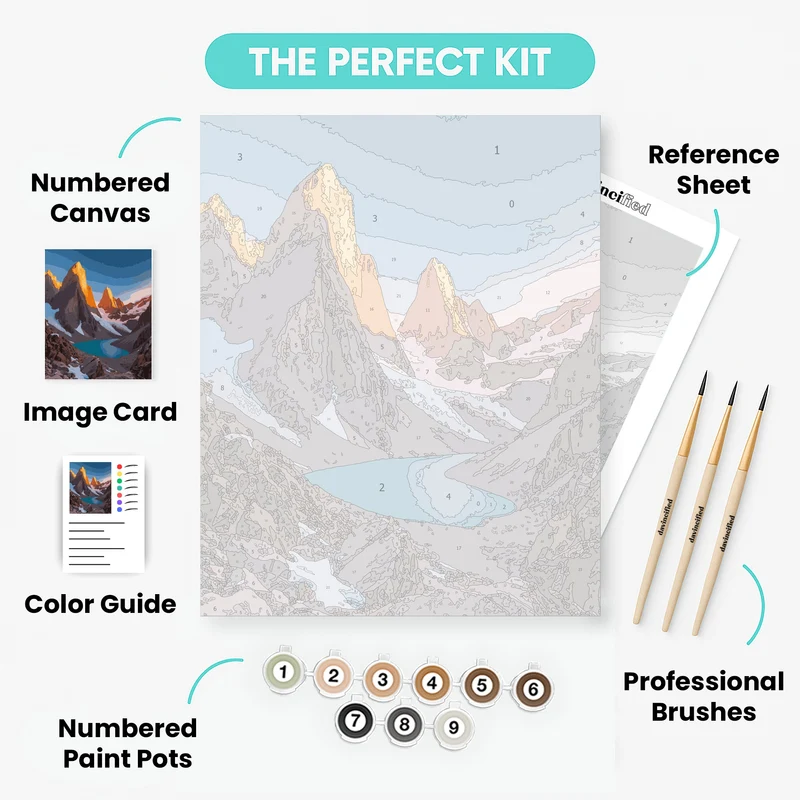 Mountain Lake Sunrise - Paint by Numbers Kit