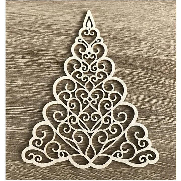 Wooden Decorative Christmas Tree Cutout