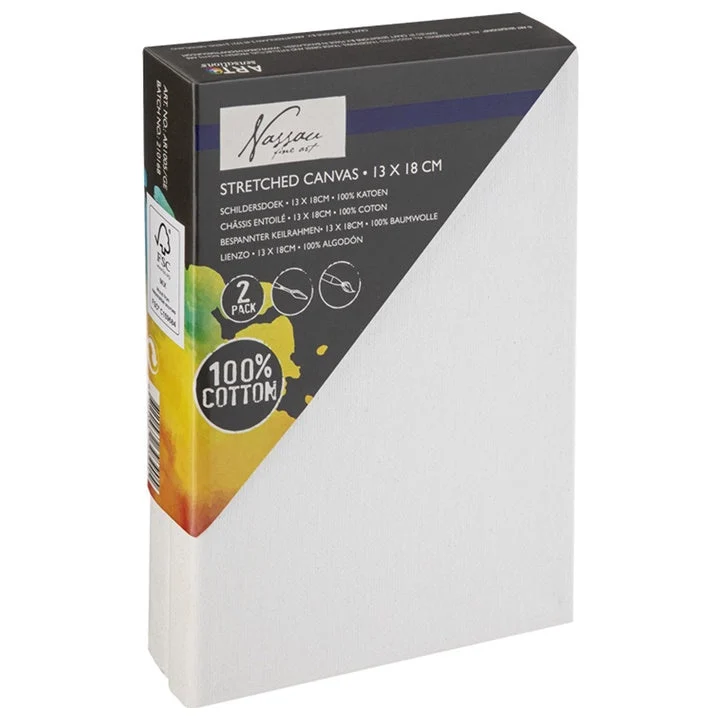 Nassau Hobby Stretched Canvas 13x18 cm – Set of 2