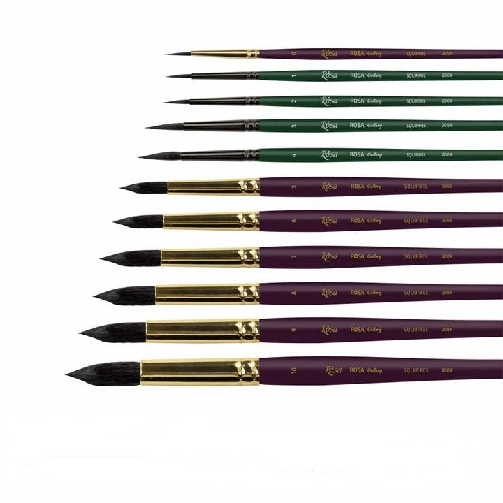 ROSA Gallery Round Brush, Squirrel Hair, 2080