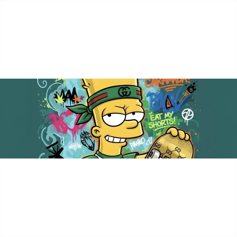 Acrylglasbild Skateboarder Graffiti Panorama