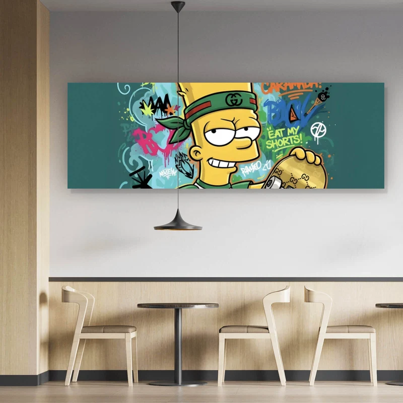 Poster Skateboarder Graffiti Panorama