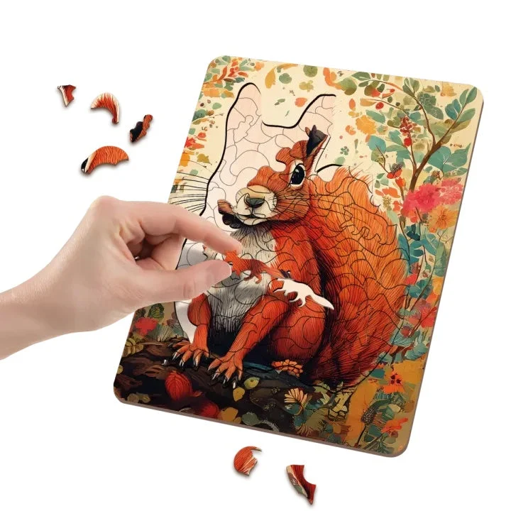 MOXY Wooden Puzzle, Squirrel, 130 pcs