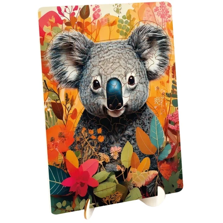 MOXY Wooden Koala Puzzle, Unique Shapes, 130 Pieces