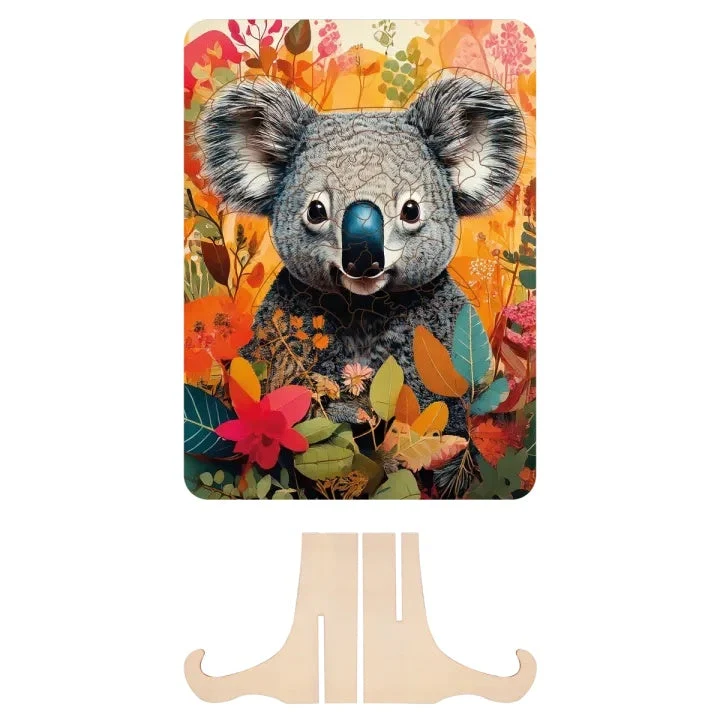 MOXY Wooden Koala Puzzle, Unique Shapes, 130 Pieces