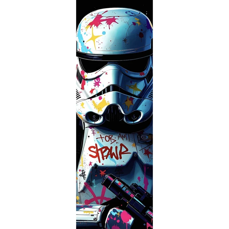 Acrylglasbild Stormtrooper Graffiti Panorama Hoch