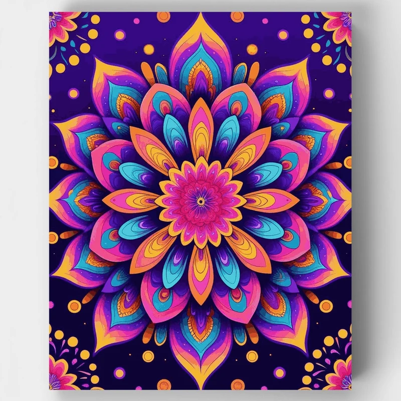 Cosmic Mandala Bloom - Paint by Numbers Kit