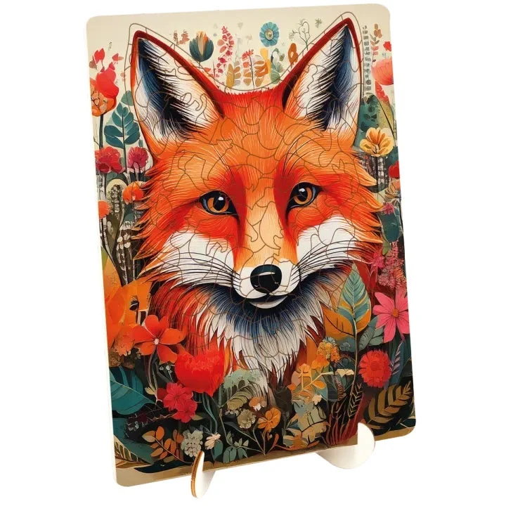 MOXY Wooden Fox Puzzle, 130 Pieces in Unique Shapes