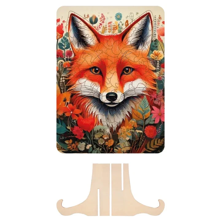 MOXY Wooden Fox Puzzle, 130 Pieces in Unique Shapes