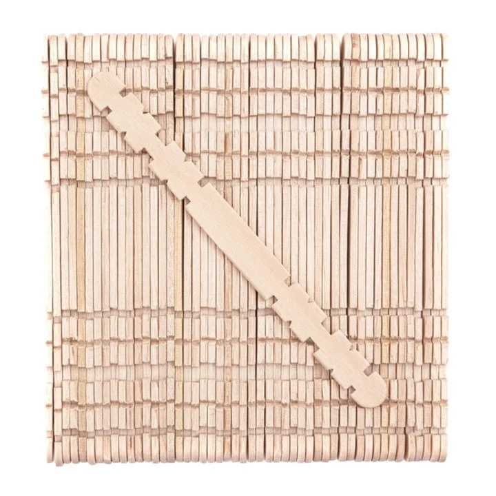 Wooden Construction Sticks, Natural, Set of 50