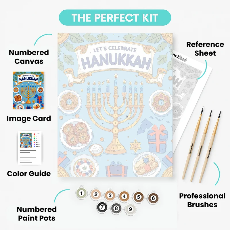 Let's Celebrate Hanukkah - Paint by Numbers Kit