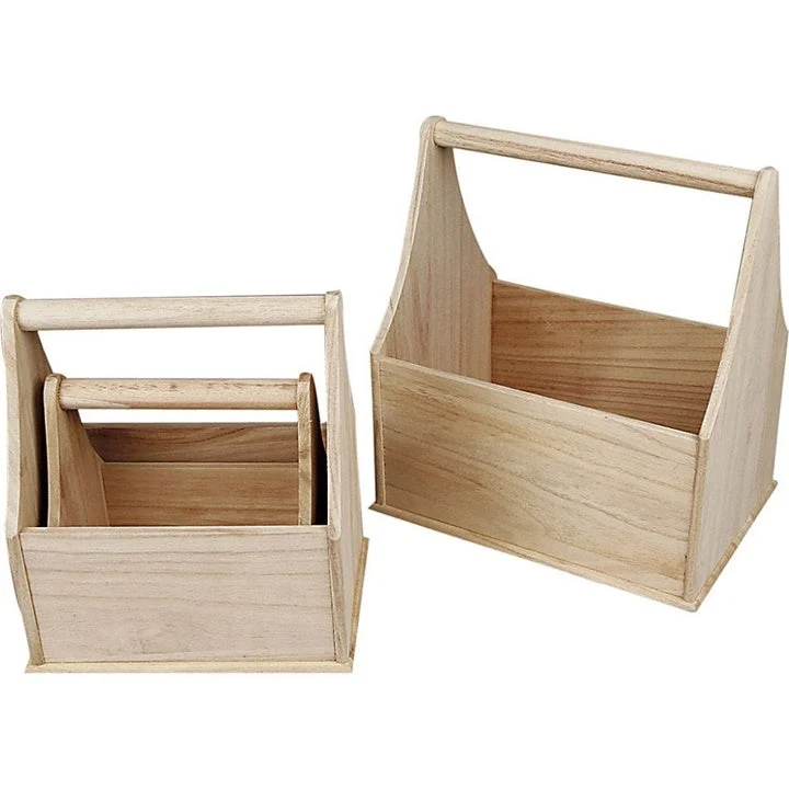 Wooden Bottle Crates Set of 3