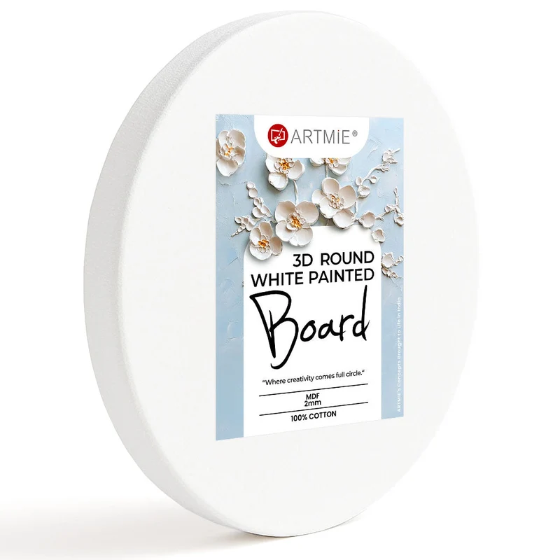 ARTMiE Double-Sided Round 3D Board With Gesso