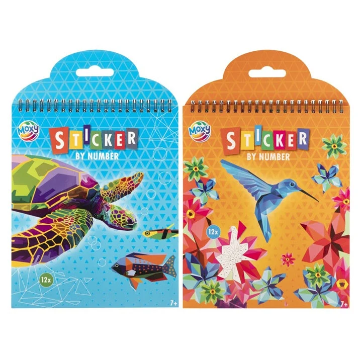 Sticker by Numbers, 12 Designs, 24 x 20 cm