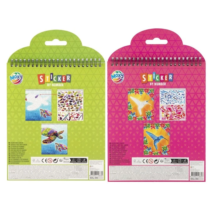 Sticker by Numbers, 12 Designs, 24 x 20 cm